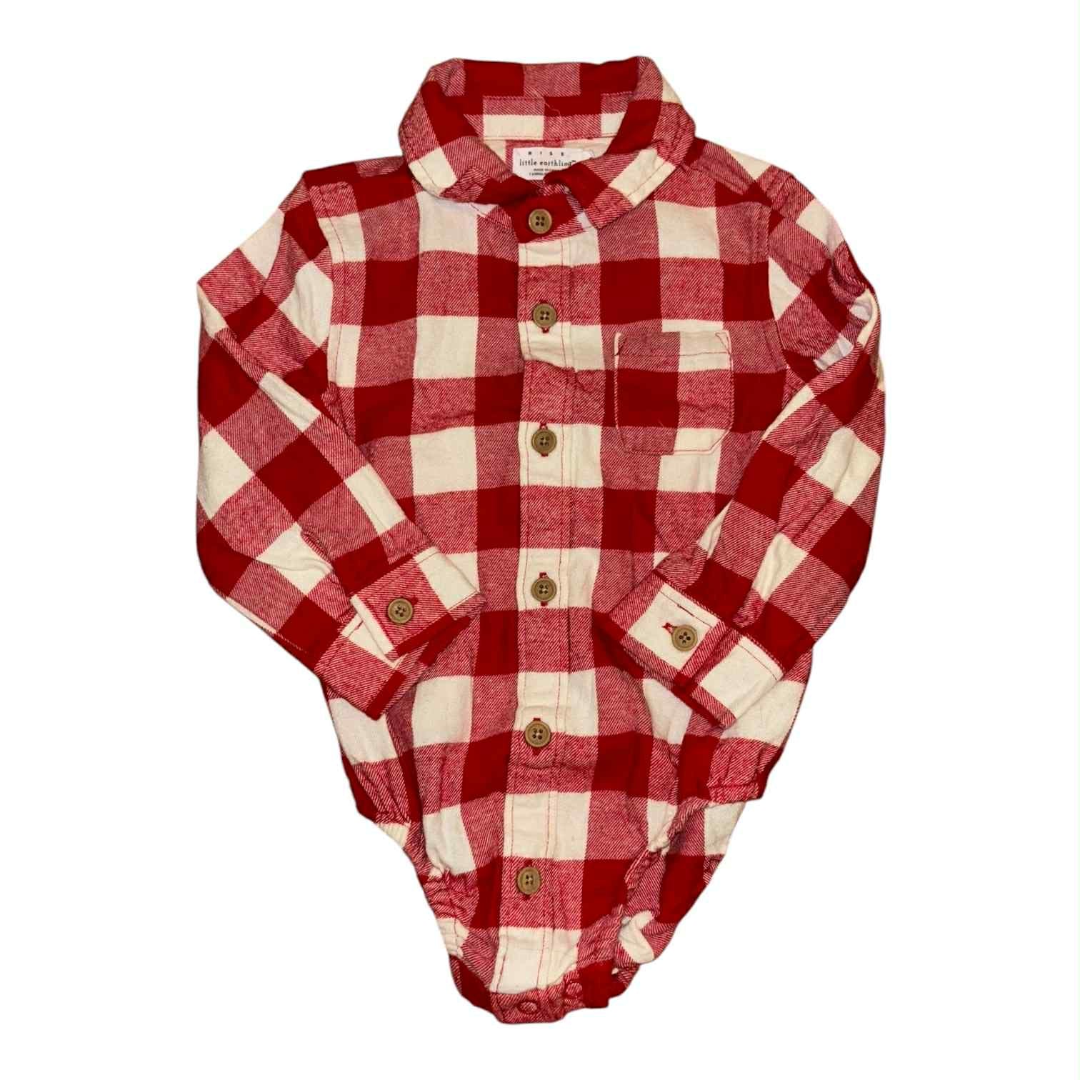 Cache-couche chemise Litllte earthling 9-12 mois
